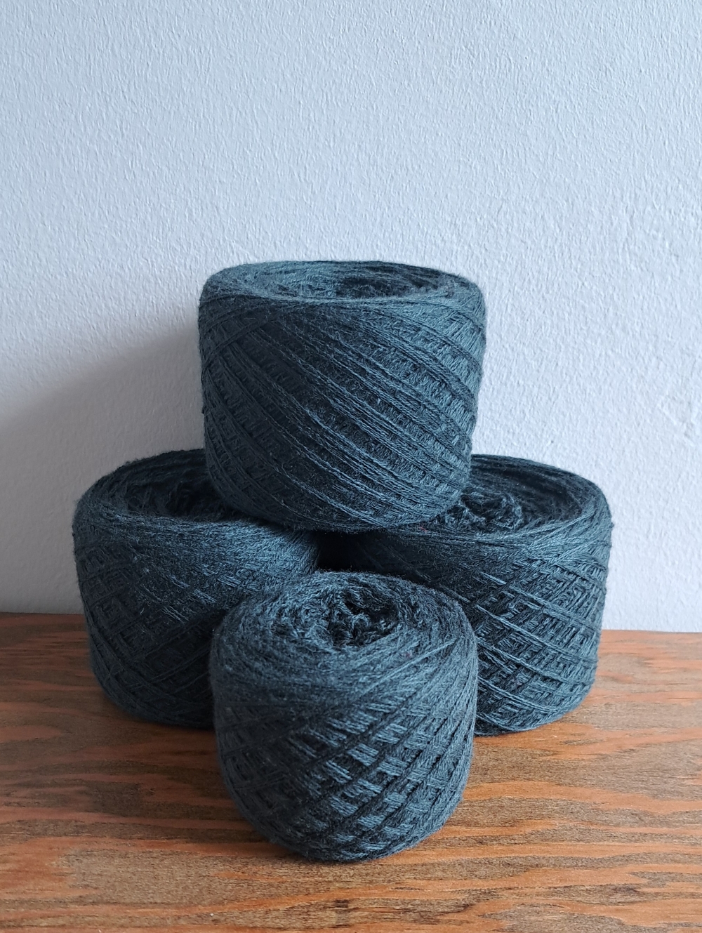 55% Merino Blend Deep Green Yarn Lot, 350g